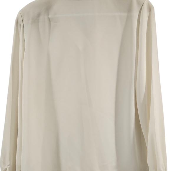 Liz Claiborne Cream Button-Up Blouse - Picture 2 of 4